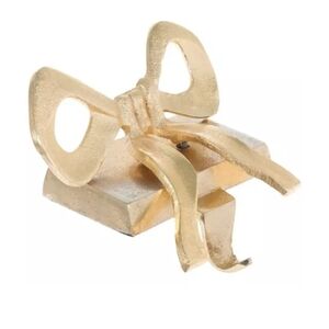 Gold Bow Stocking Holder